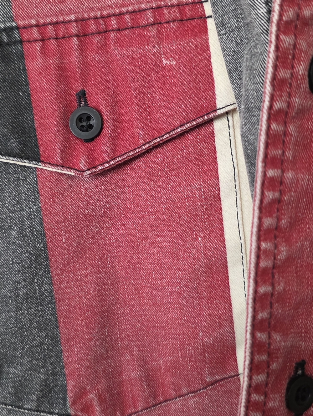 Vintage 90s Wrangler Western Striped Brushpopper Button-Down XL - Picture 7 of 7